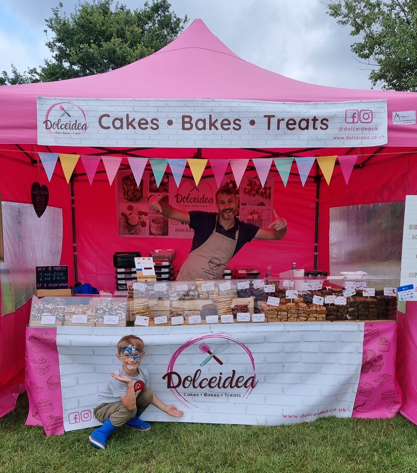 Dolce Idea Farmer's Market stall with delicious artisan treats baked in small batches